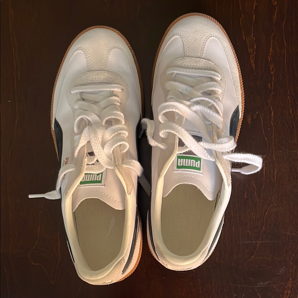 Puma White and Black Classic Sneakers